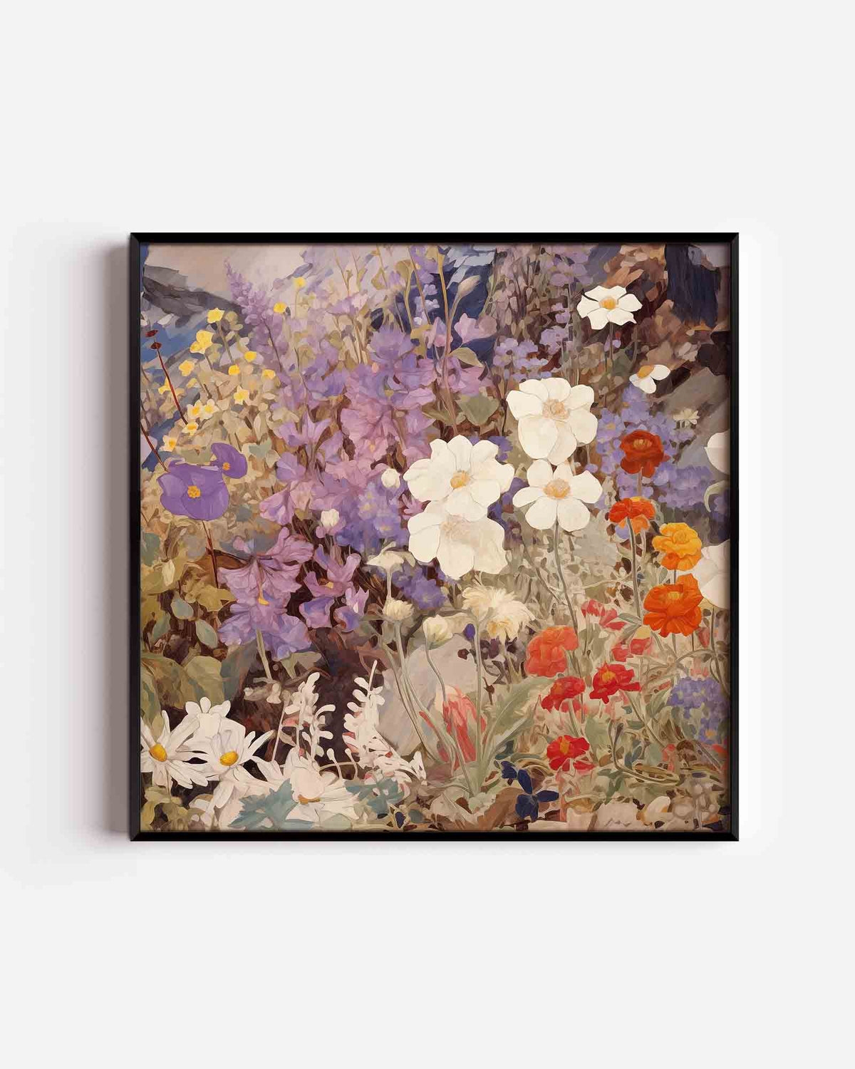 Bloemenpracht – bloemen vierkante poster als wanddecoratie