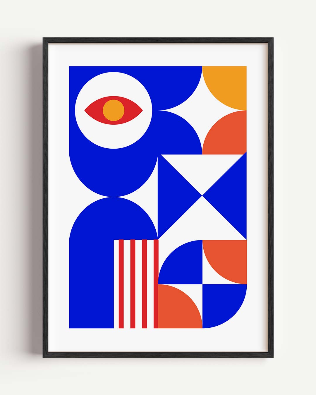 Retro Geometrische Kunstposter – dieren portret poster als wanddecoratie