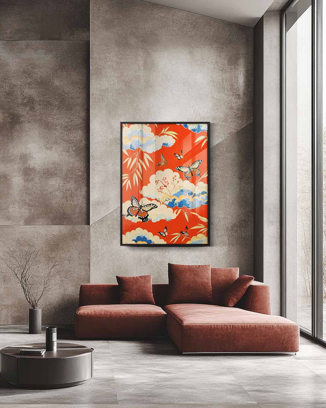 Vlinders in de Lucht – staande wandkunst voor woonkamer of interieur