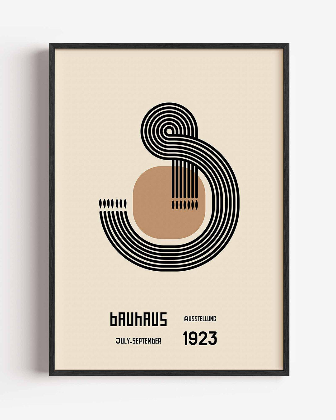 Lijnen en vormen – staande Bauhaus poster als wanddecoratie