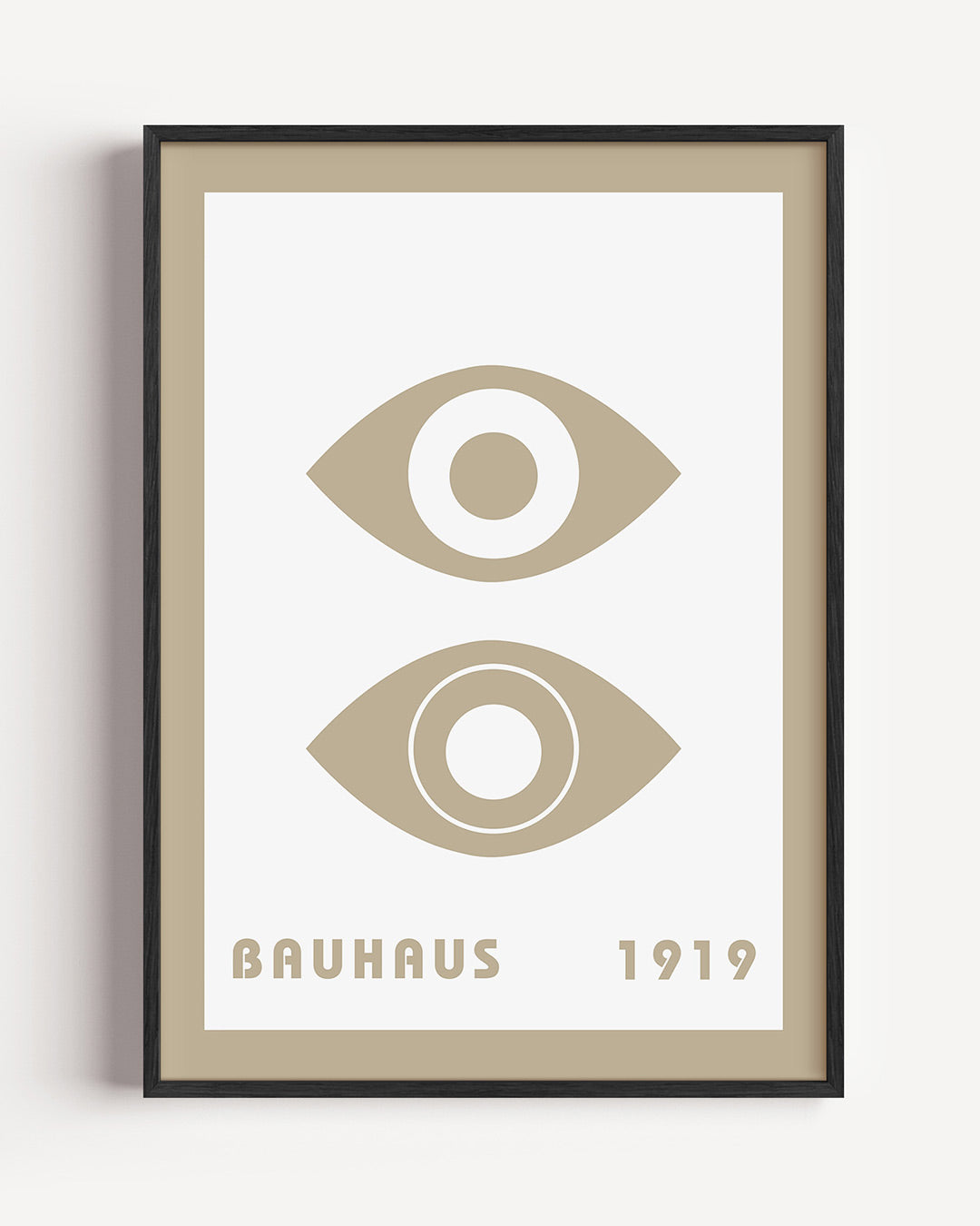Oogvormen en lijnen – staande Bauhaus poster als wanddecoratie