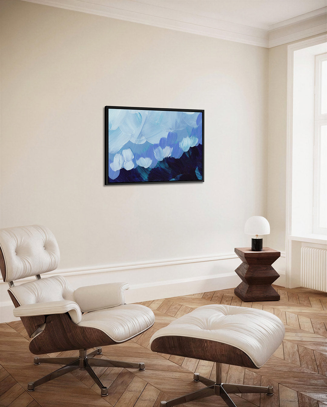 Dynamische blauwtinten – Blauw – alternatieve weergave van het kunstwerk