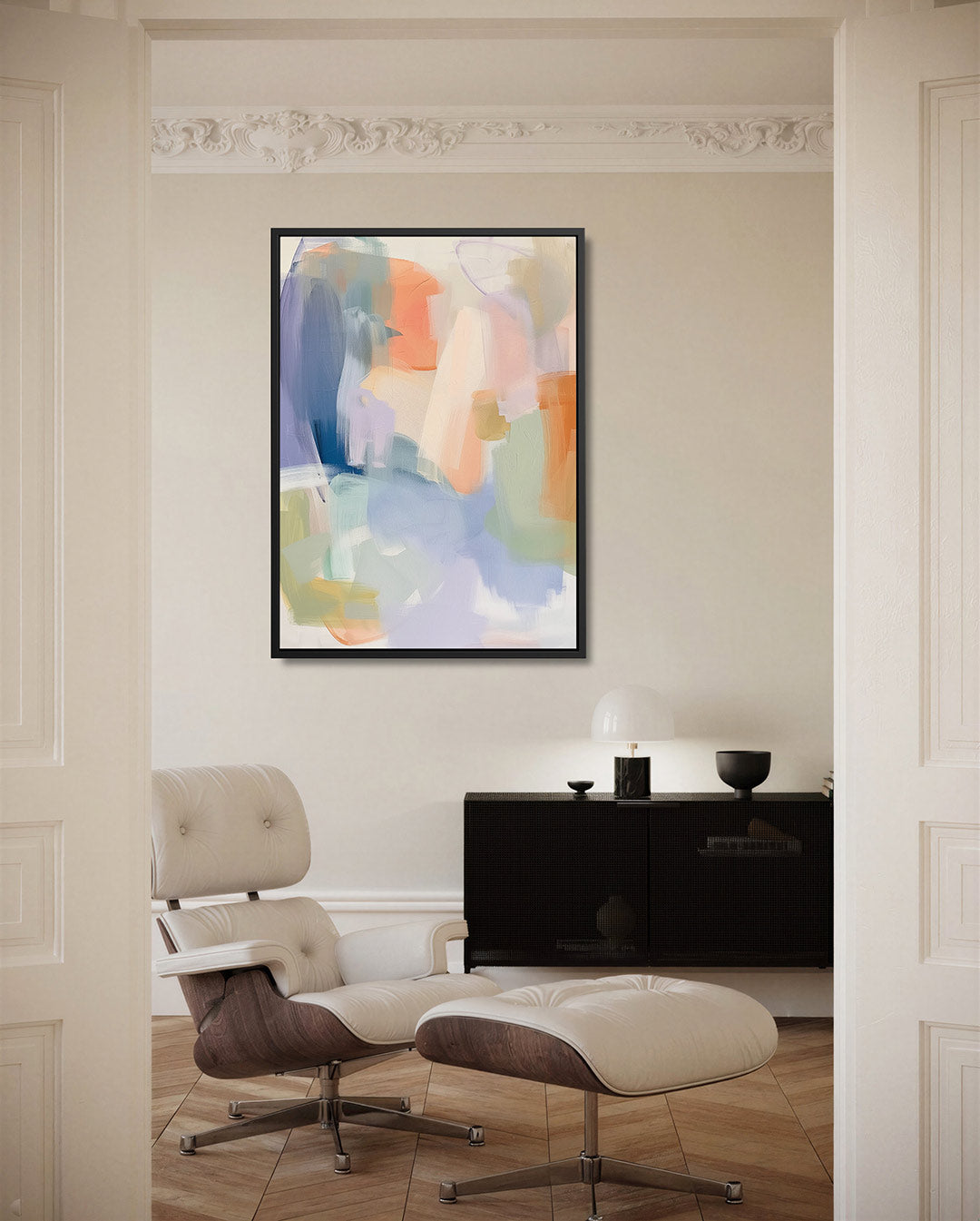 Kleurrijke vormen – staand wanddecoratie kunstwerk