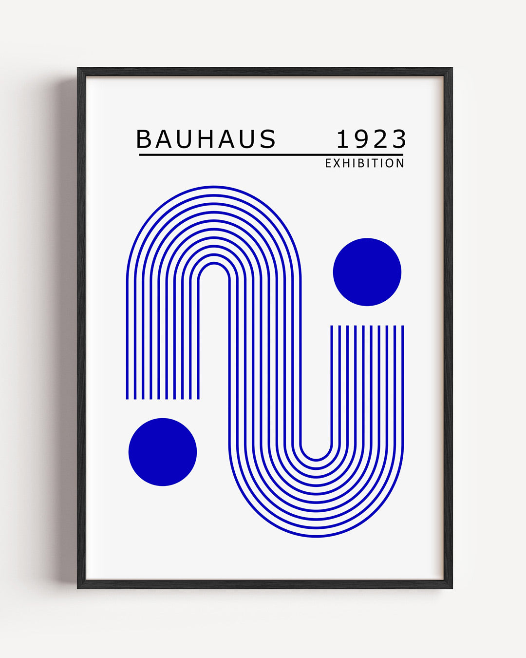 Lijnen en cirkels – staande Bauhaus poster als wanddecoratie