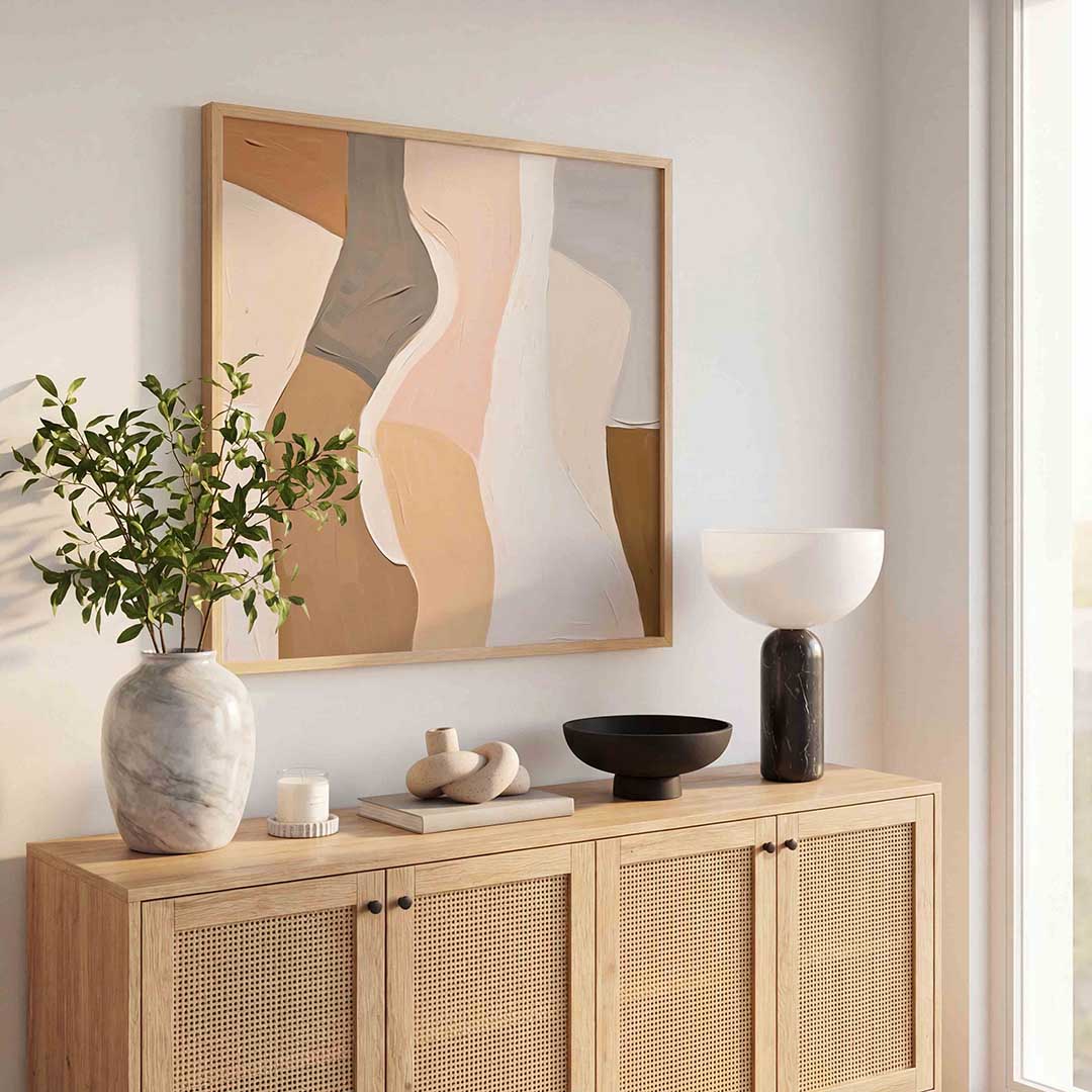 Abstracte vormen – abstracte wandkunst als vierkante poster