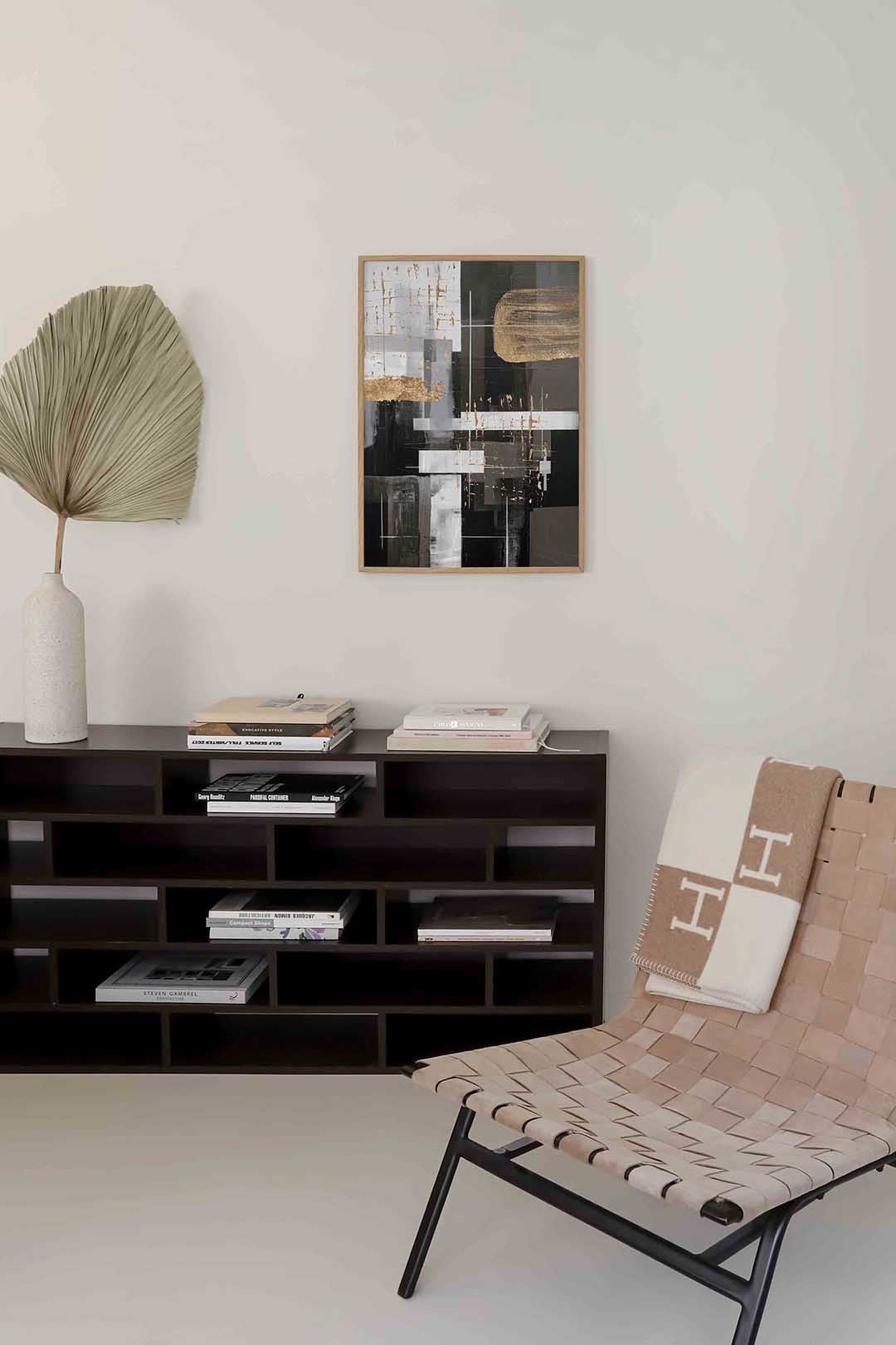 Abstracte geometrische vormen – zachte abstracte poster in staand formaat