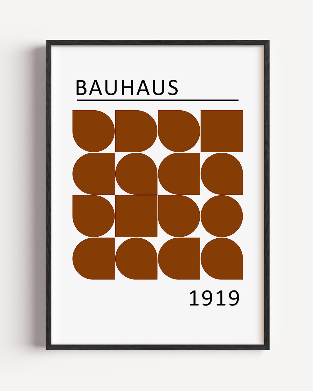Vormritme en lijnen – staande Bauhaus poster als wanddecoratie