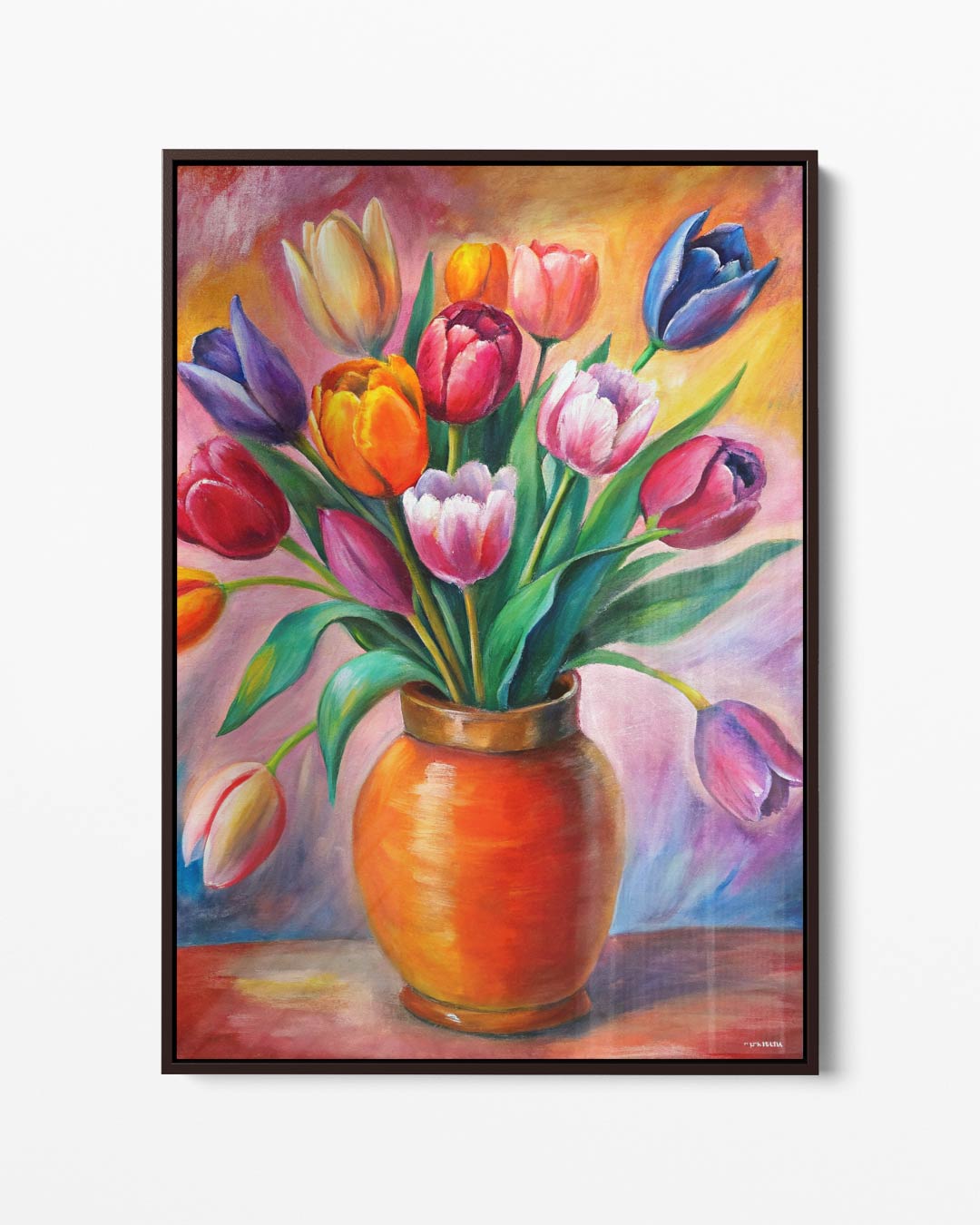 Bloemrijke Tulpenpracht – portret kunstwerk als wanddecoratie