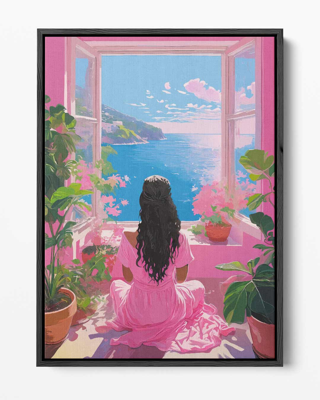 Dagdromen bij de Zee – portret kunstwerk als wanddecoratie