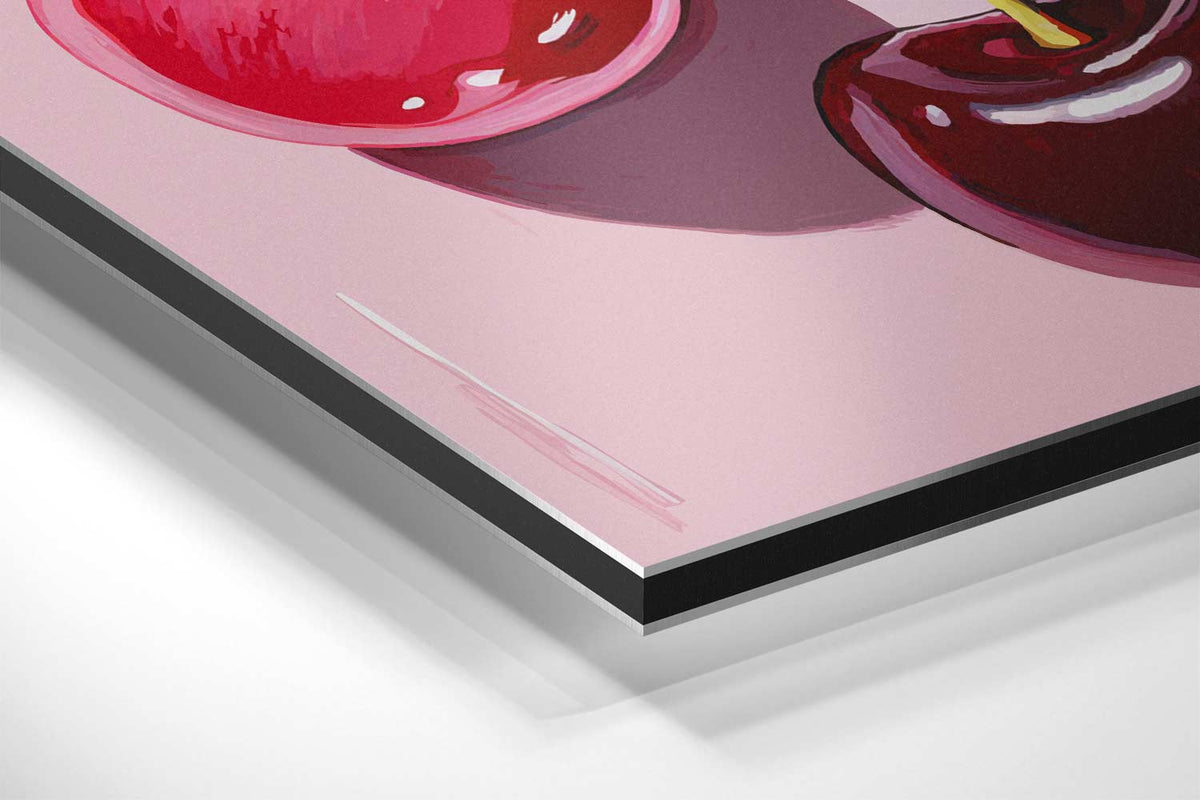 Kersenfeest op Roze Canvas – canvas kunstwerk als wanddecoratie