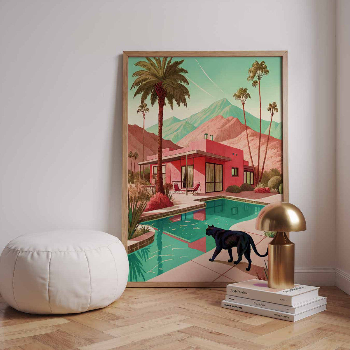 Retro Palm Springs – dieren poster in staand formaat