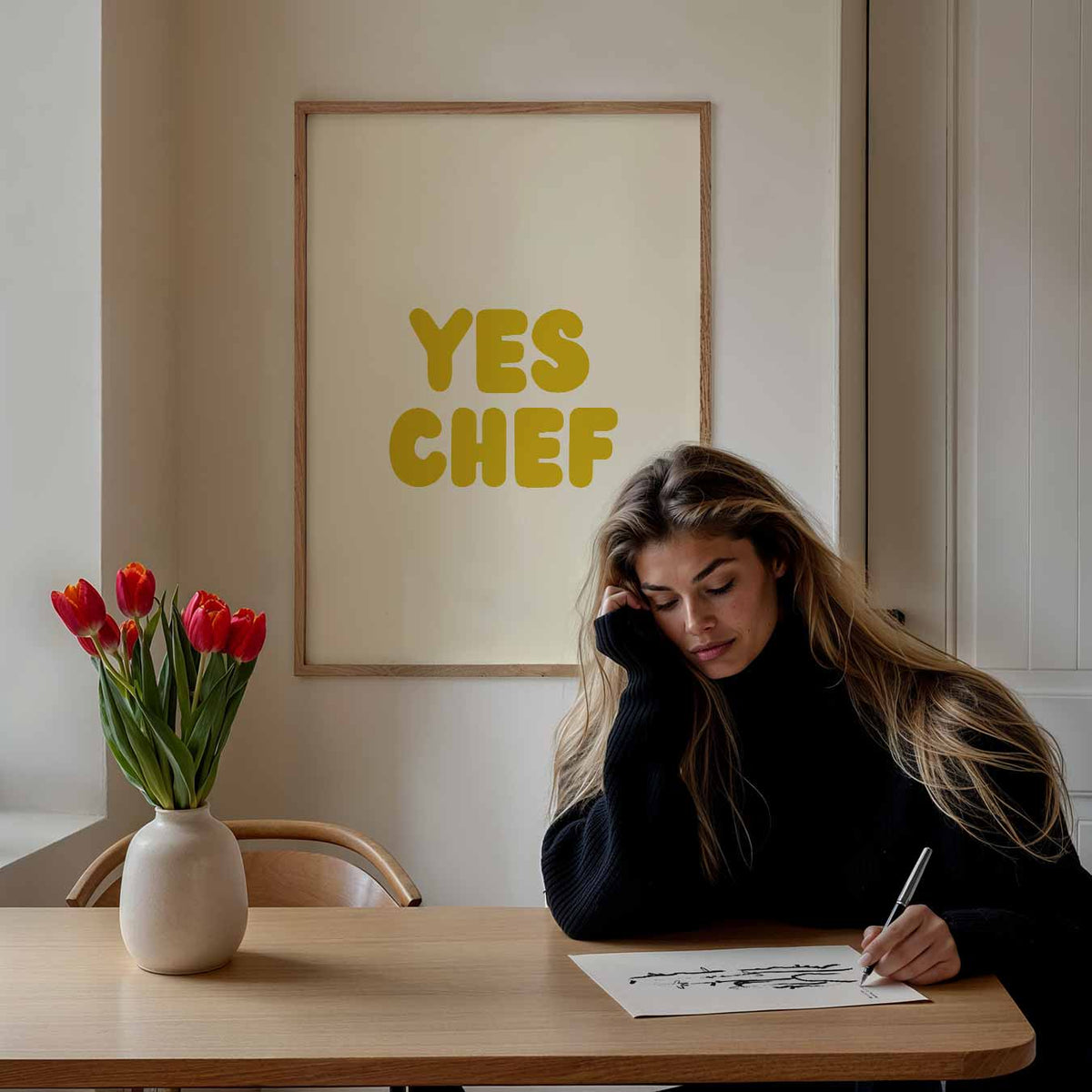 Yes Chef Keukenposter – keuken portret poster, afbeelding 7
