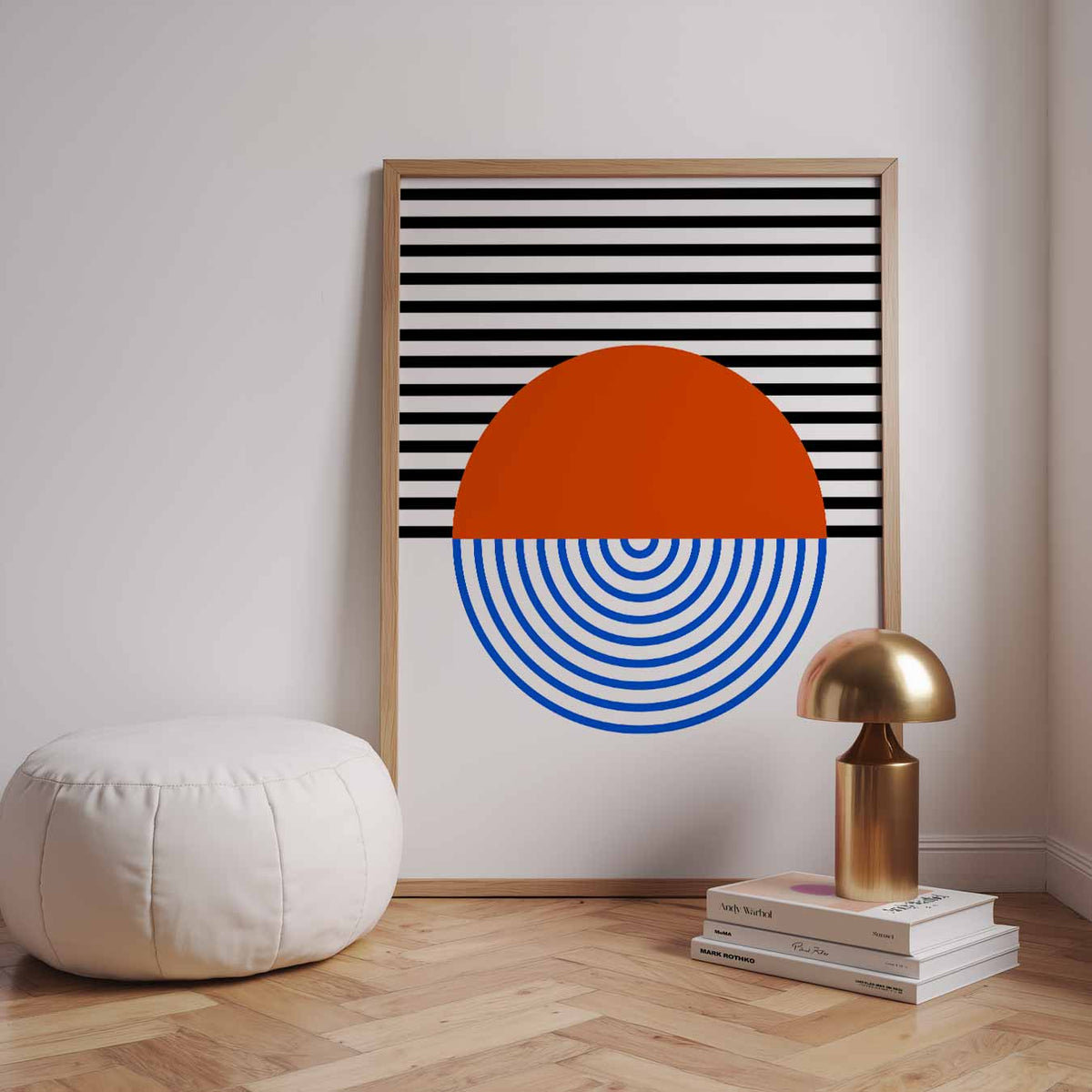 Retro Chique Geometrie – dieren poster in staand formaat