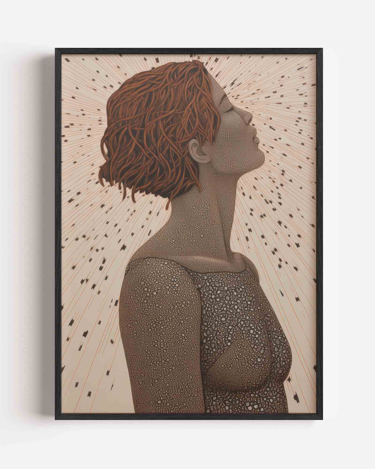 Portret met rode haren – Kunst & Design poster als staande wanddecoratie