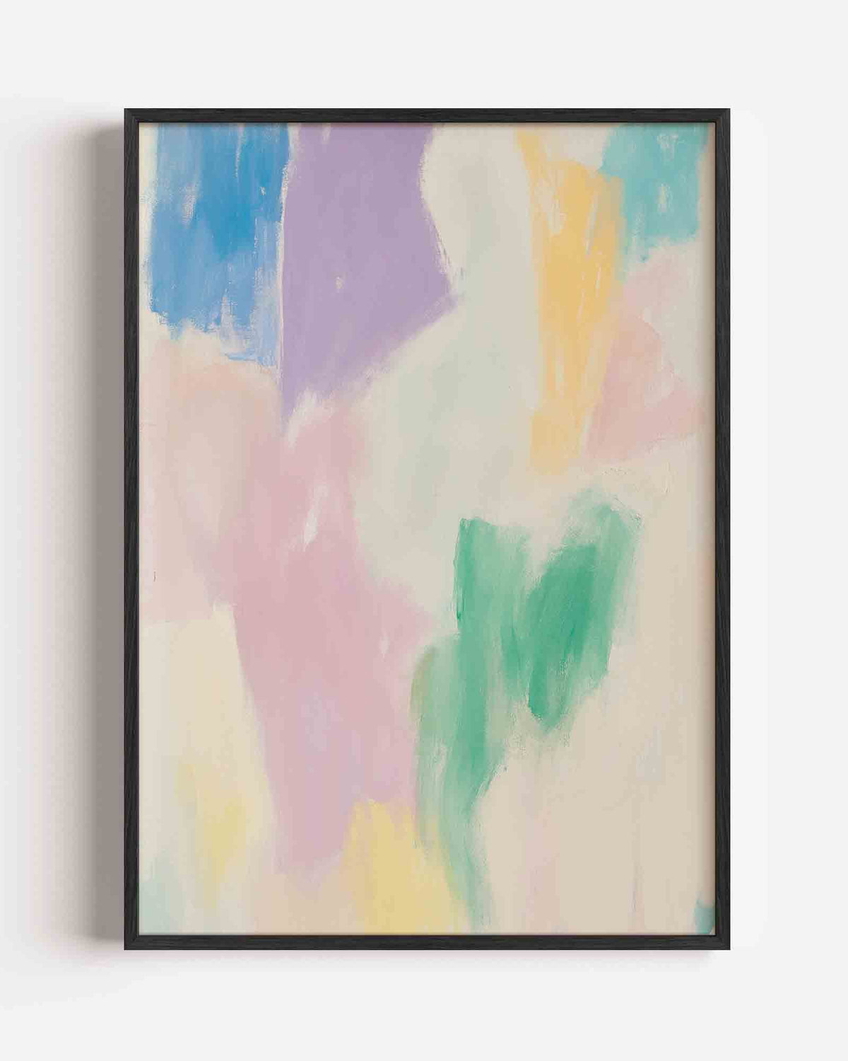 Abstracte kleurencompositie – Kunst & Design poster als staande wanddecoratie