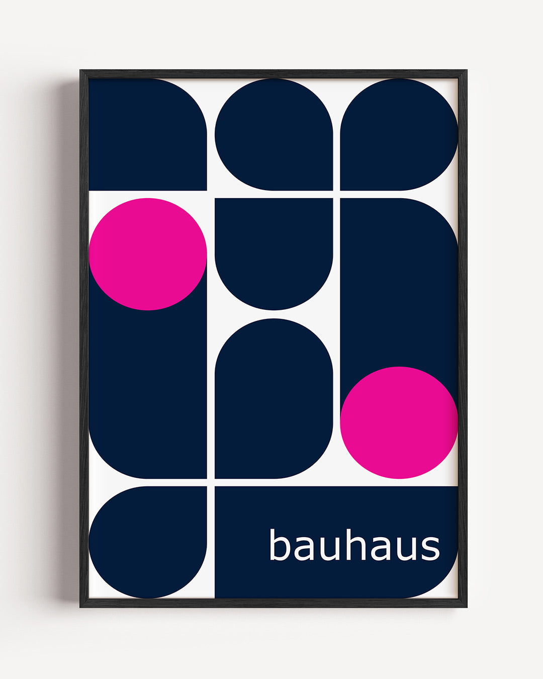 Vorm en kleur – staande Bauhaus poster als wanddecoratie