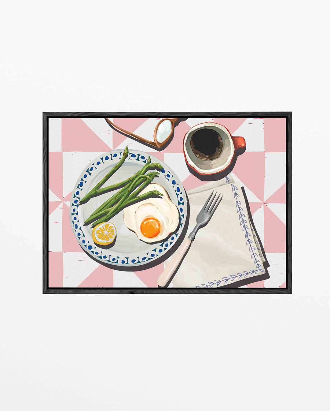 Ontbijt illustratie – liggend keuken kunstwerk