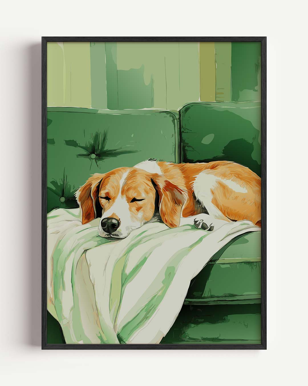 Slaapkamergezelschap: Schattige Hond – zomer portret poster als wanddecoratie