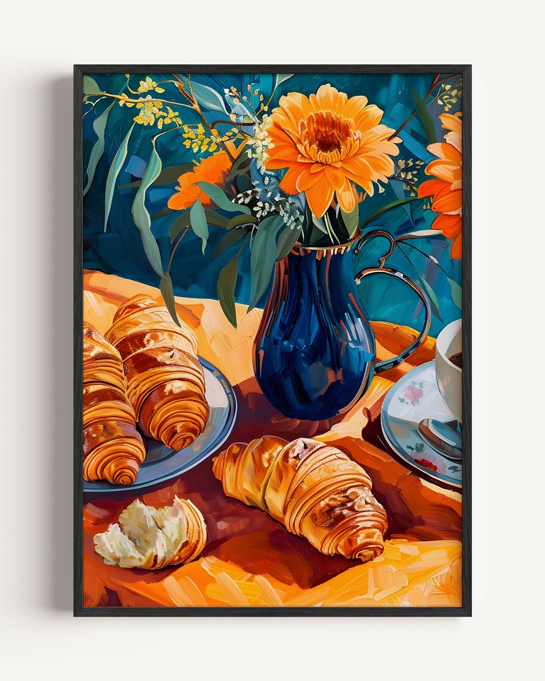 Ontbijt Met Bloemen – Popart en Streetart portret poster als wanddecoratie