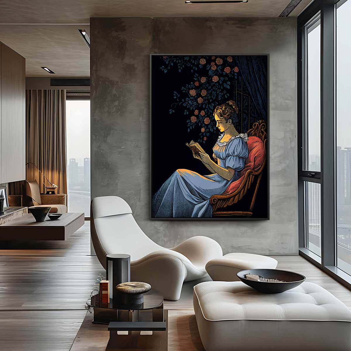 De Lezersdroom – canvas wanddecoratie in portret formaat