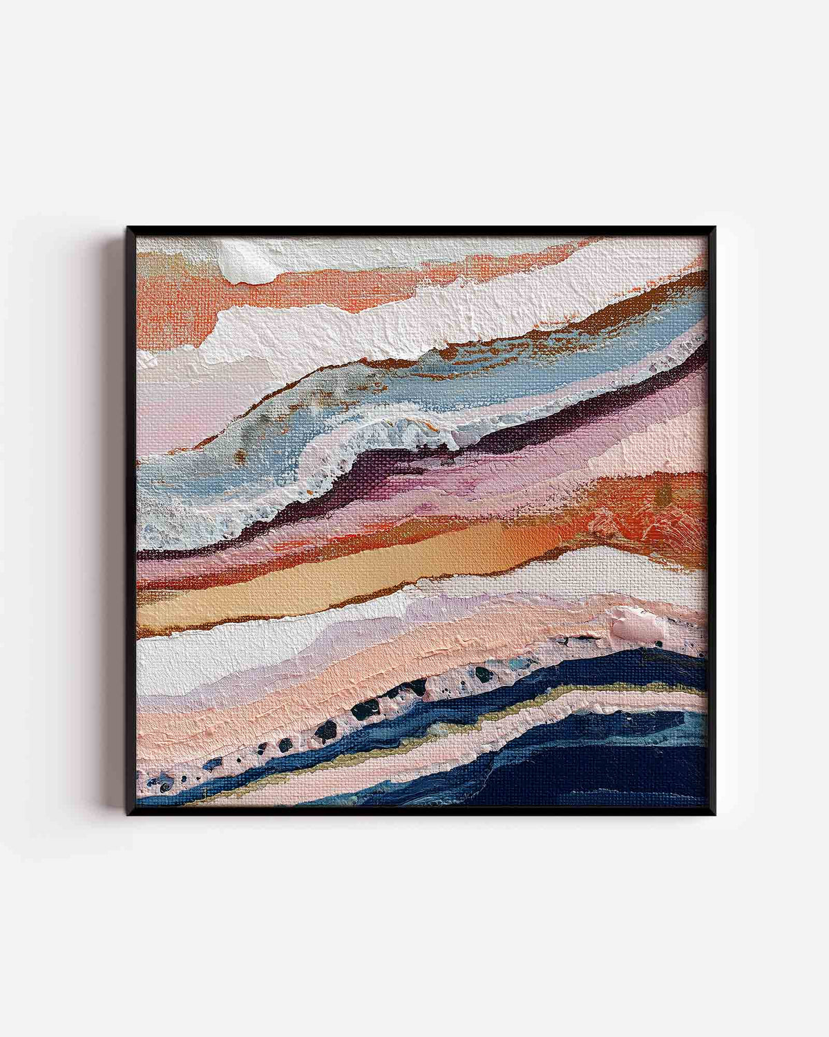 Gelaagde textuur – abstracte vierkante poster als wanddecoratie
