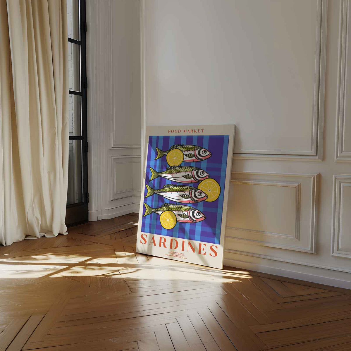 Vrolijke Sardientjes – staand kunstwerk voor modern interieur