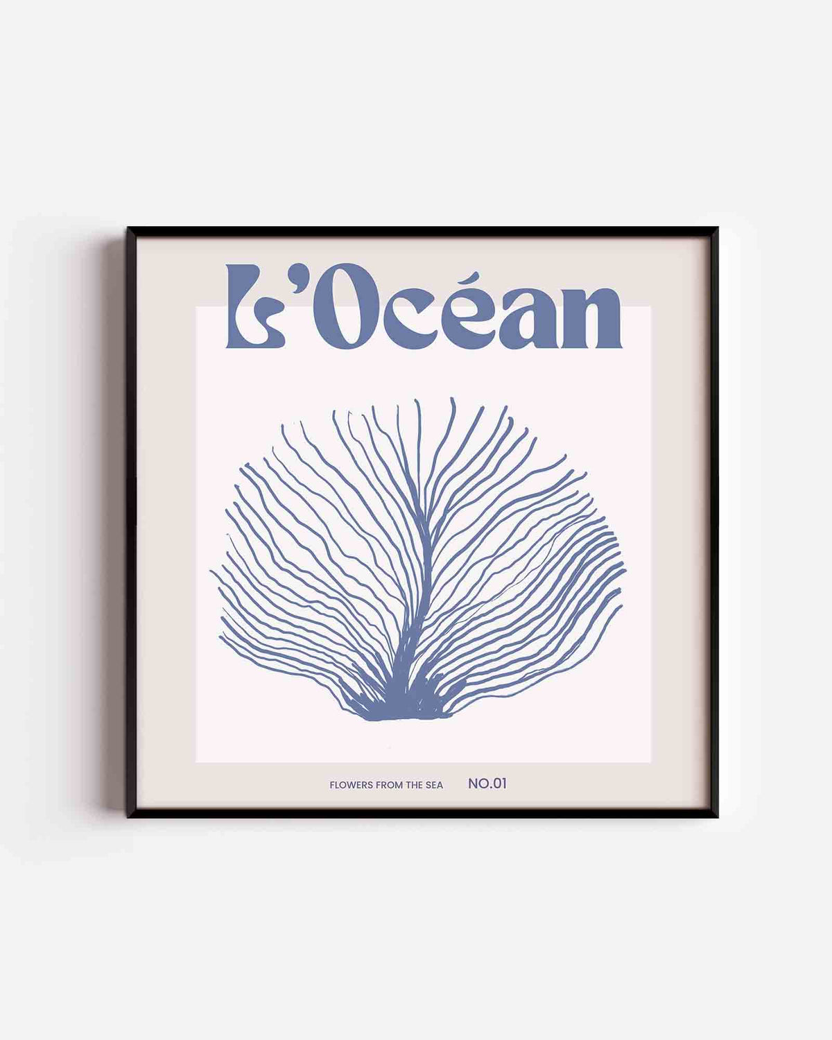 L'océan – vierkante poster met kleur en vormen als wanddecoratie