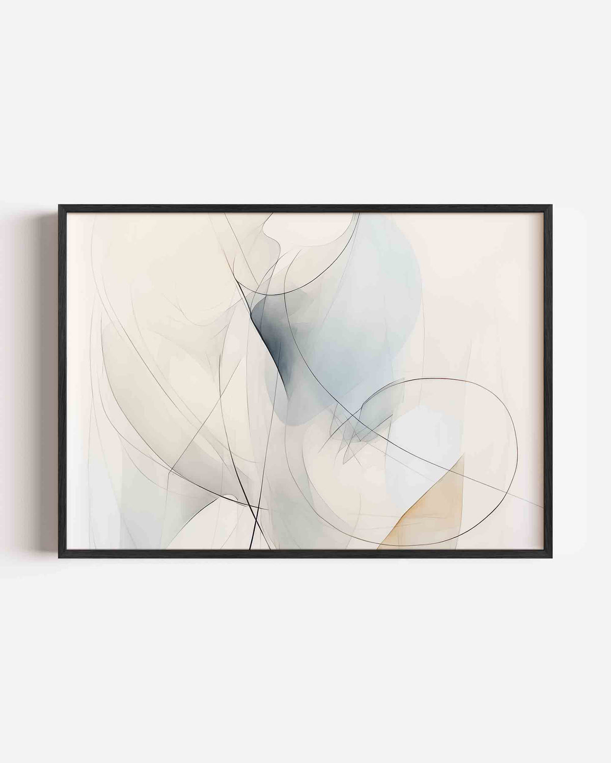Abstracte lijnen en vormen – kleurrijke abstracte landscape poster als wanddecoratie
