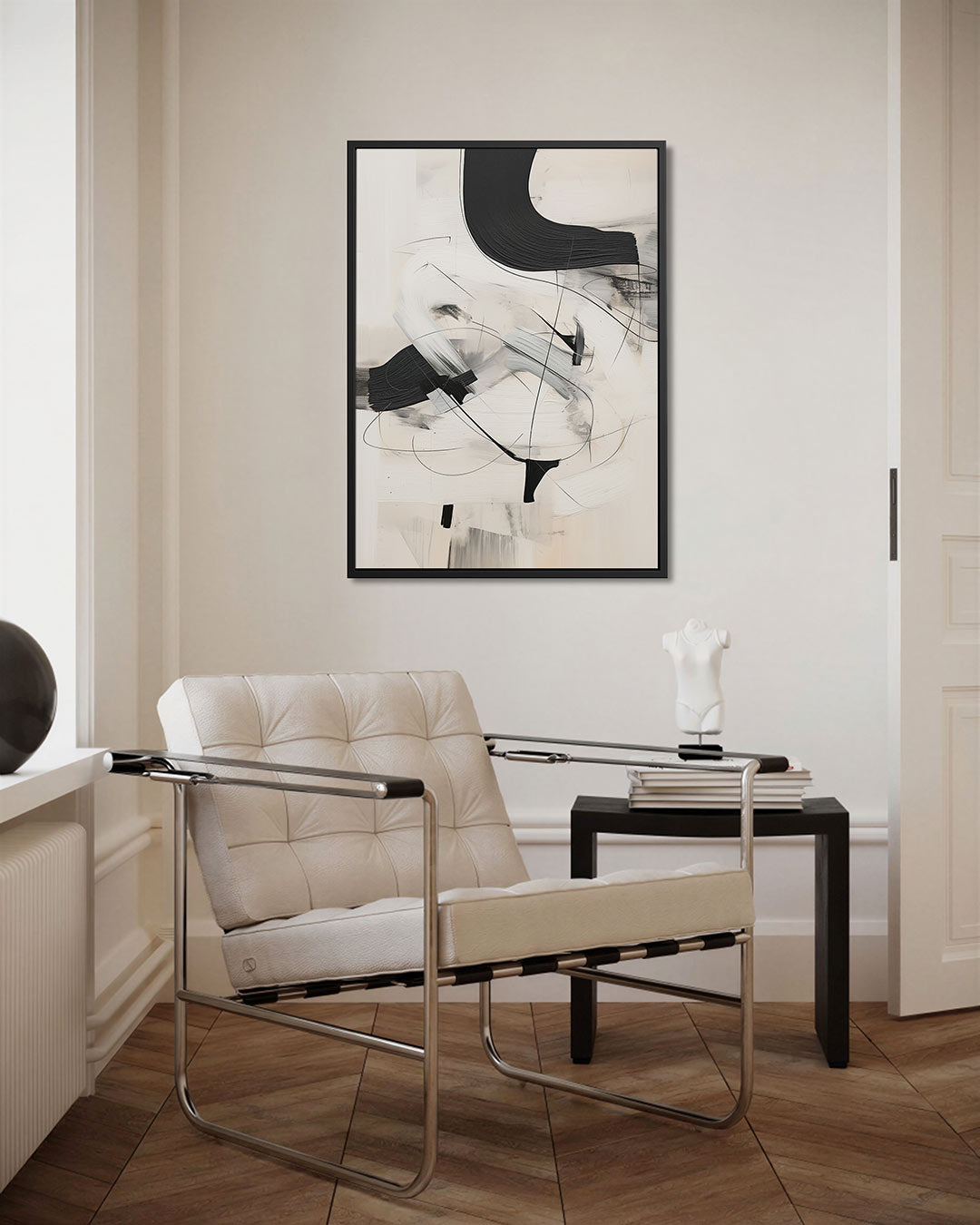 Dynamische lijnen – staand wanddecoratie kunstwerk