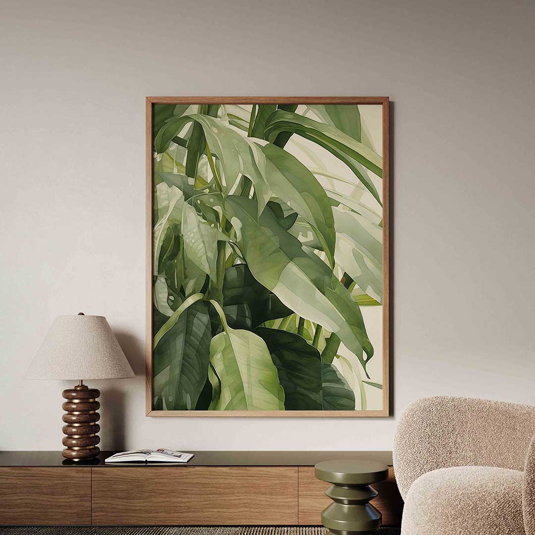 Groene bladeren – tropische jungle poster in staand formaat