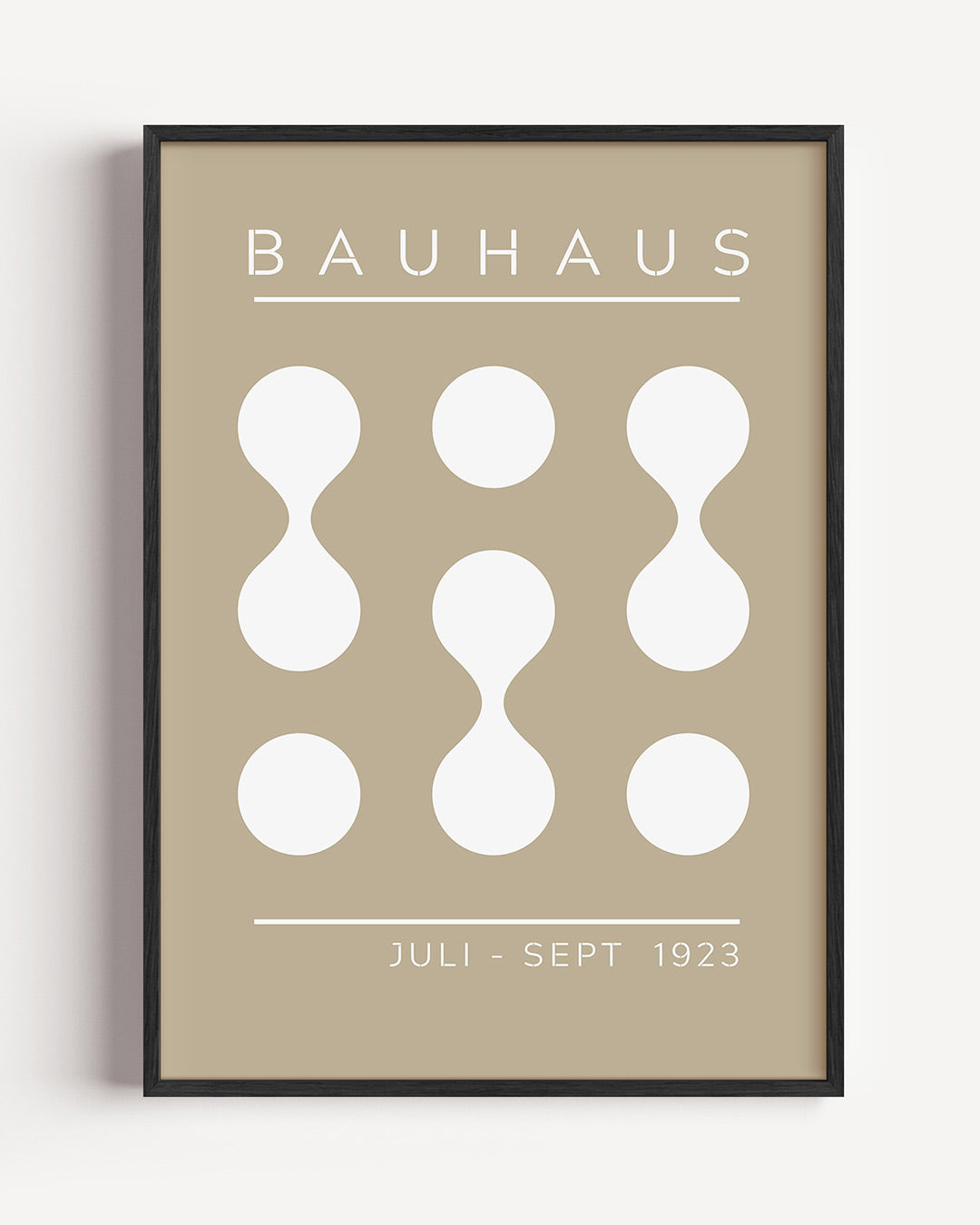 Vorm en balans – staande Bauhaus poster als wanddecoratie