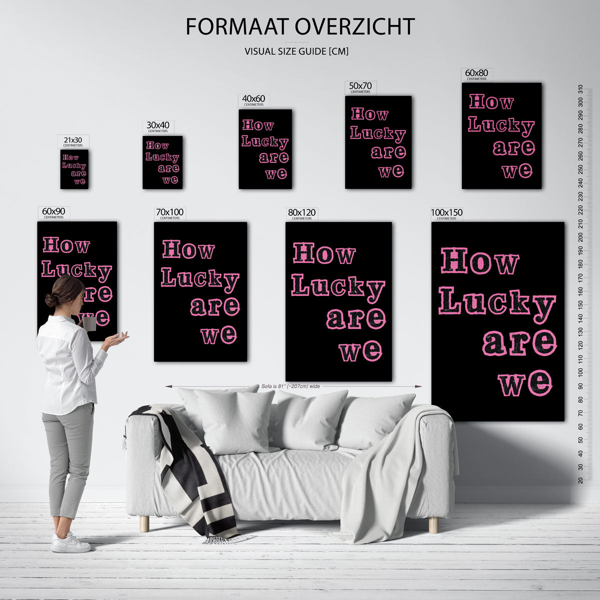 Abstracte – staande muurposter in Pop Art stijl