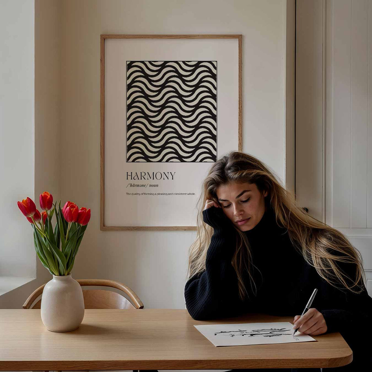 Harmonieuze Golven – Popart poster als moderne urban wanddecoratie