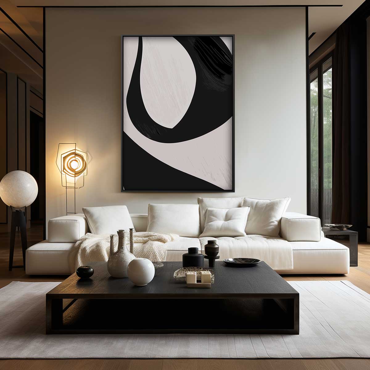 Dynamische Abstractie – modern portret kunstwerk van WallArtistic