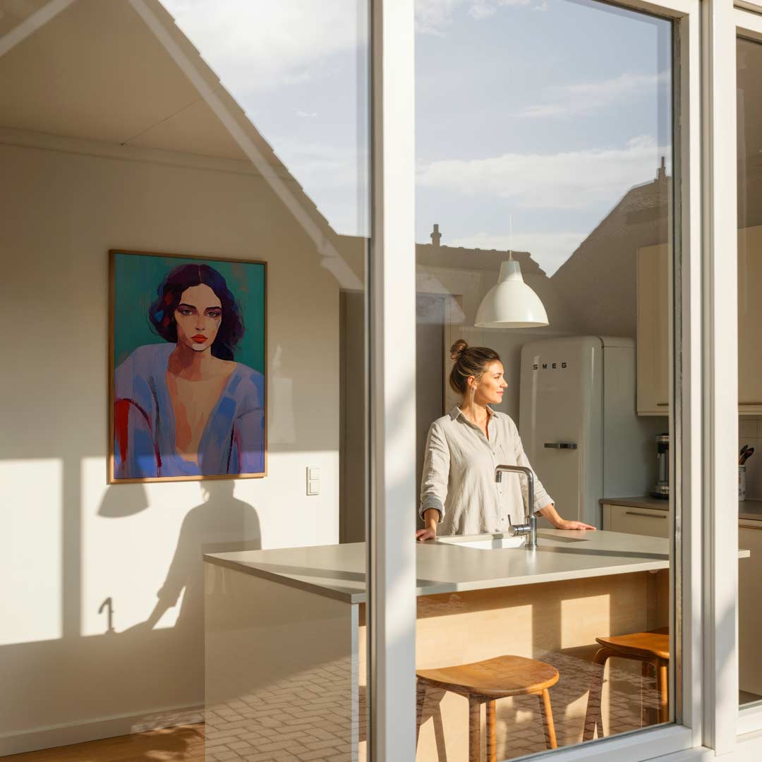 Moderne Vrouwelijke Portretposter – vrouwelijke portretposter in staand formaat