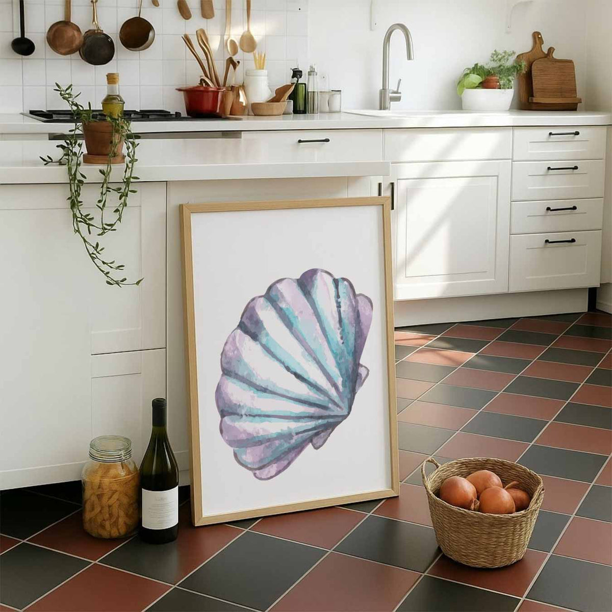 Pastelkleurige Schelp – dieren portret poster, afbeelding 7
