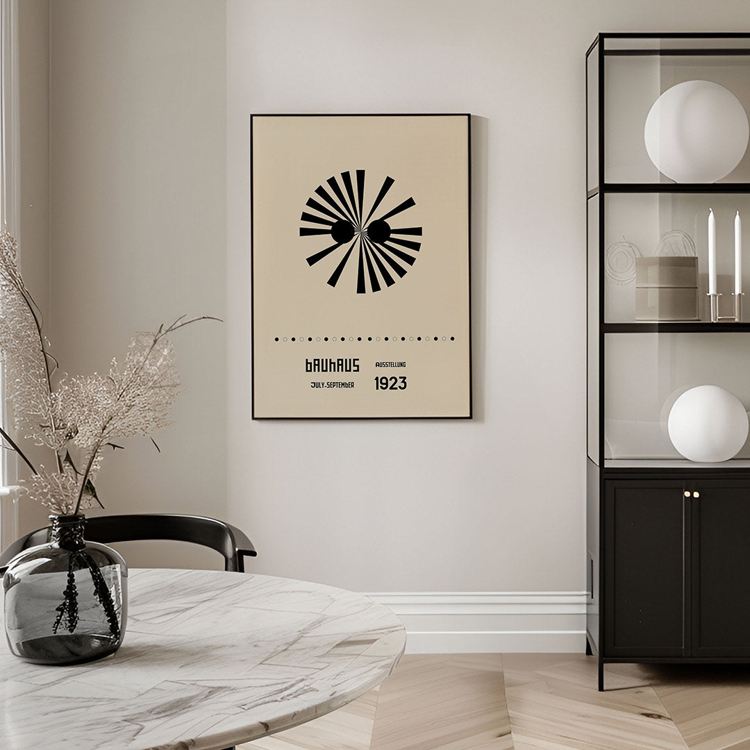 Vorm en ritme – geometrische Bauhaus poster in staand formaat