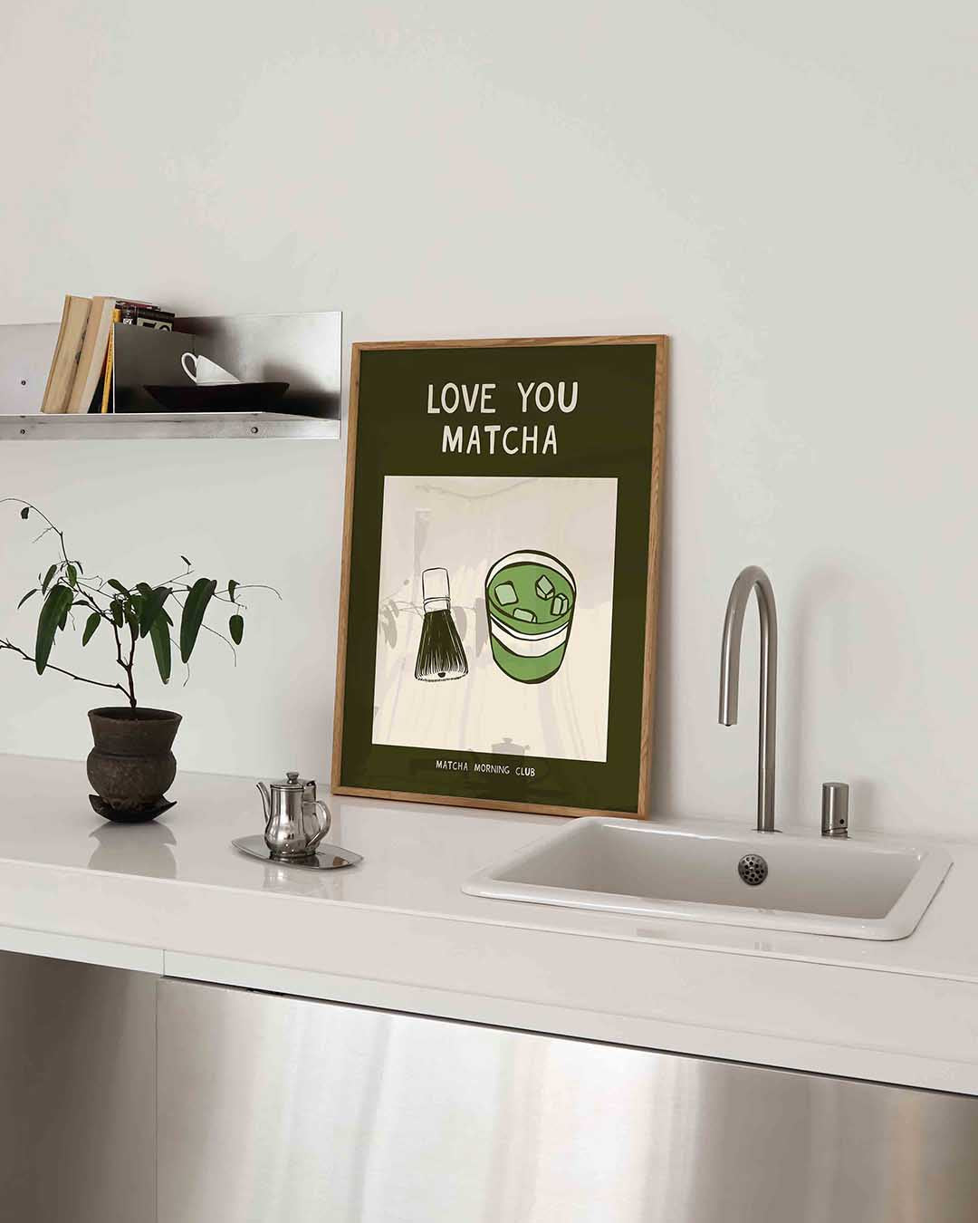 Matcha en klopper – Aziatische poster in staand formaat