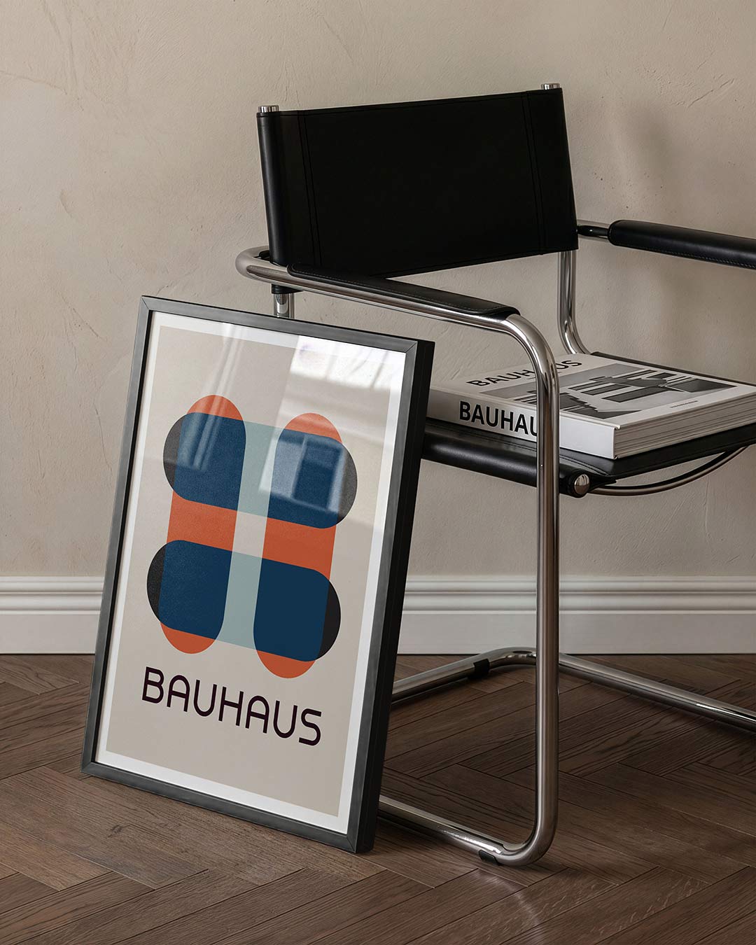 Vorm en balans – staande Bauhaus poster voor aan de muur