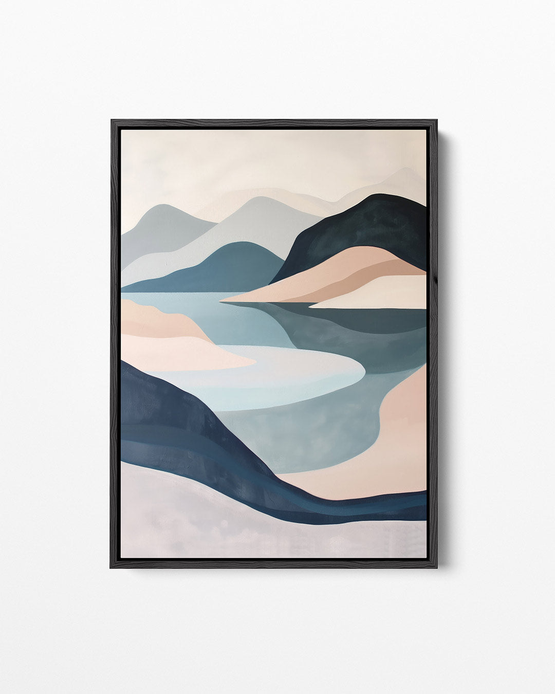 Vloeiende landschap vormen – staand wanddecoratie kunstwerk