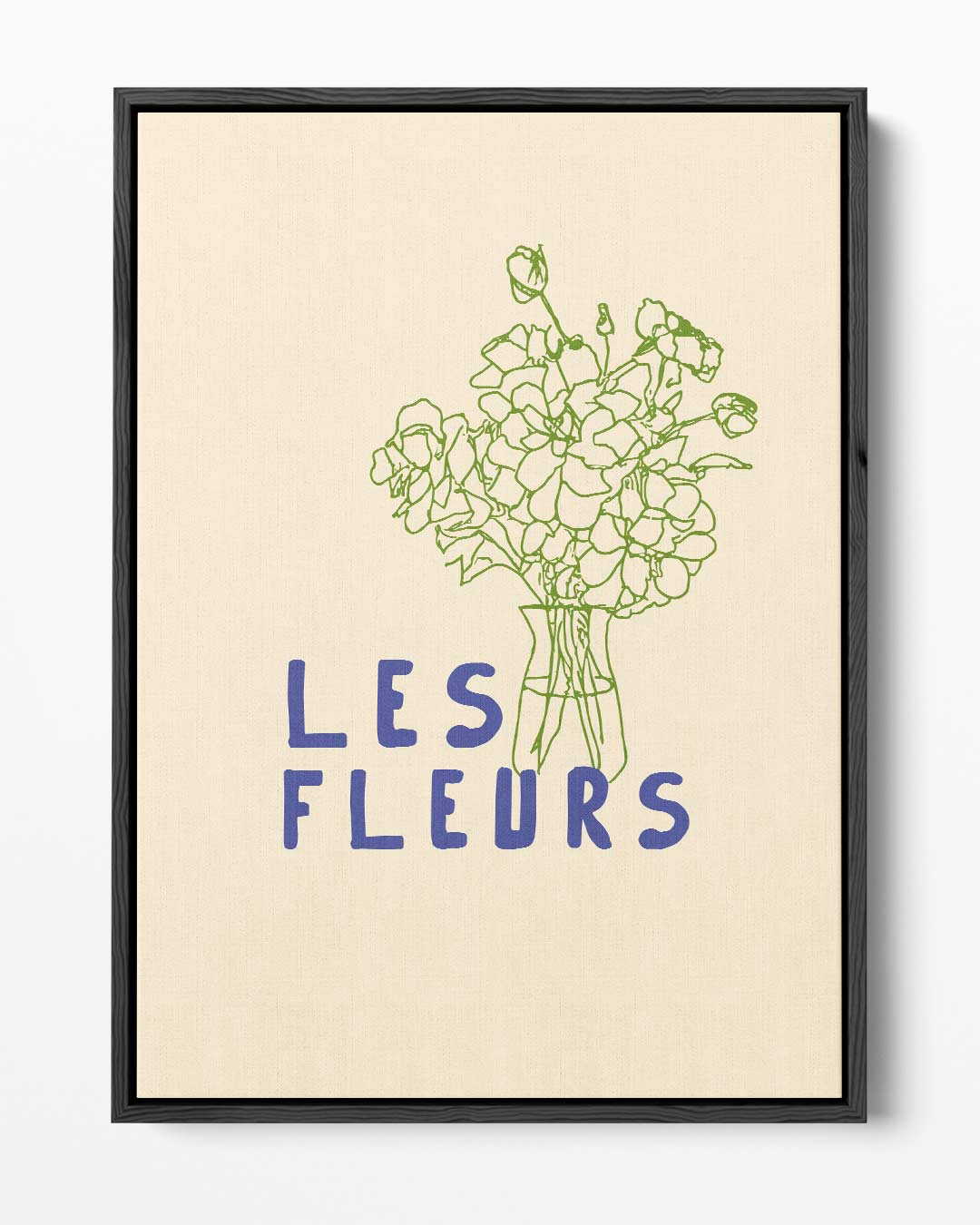 Les Fleurs Minimalistische Bloemenkunst – portret kunstwerk als wanddecoratie