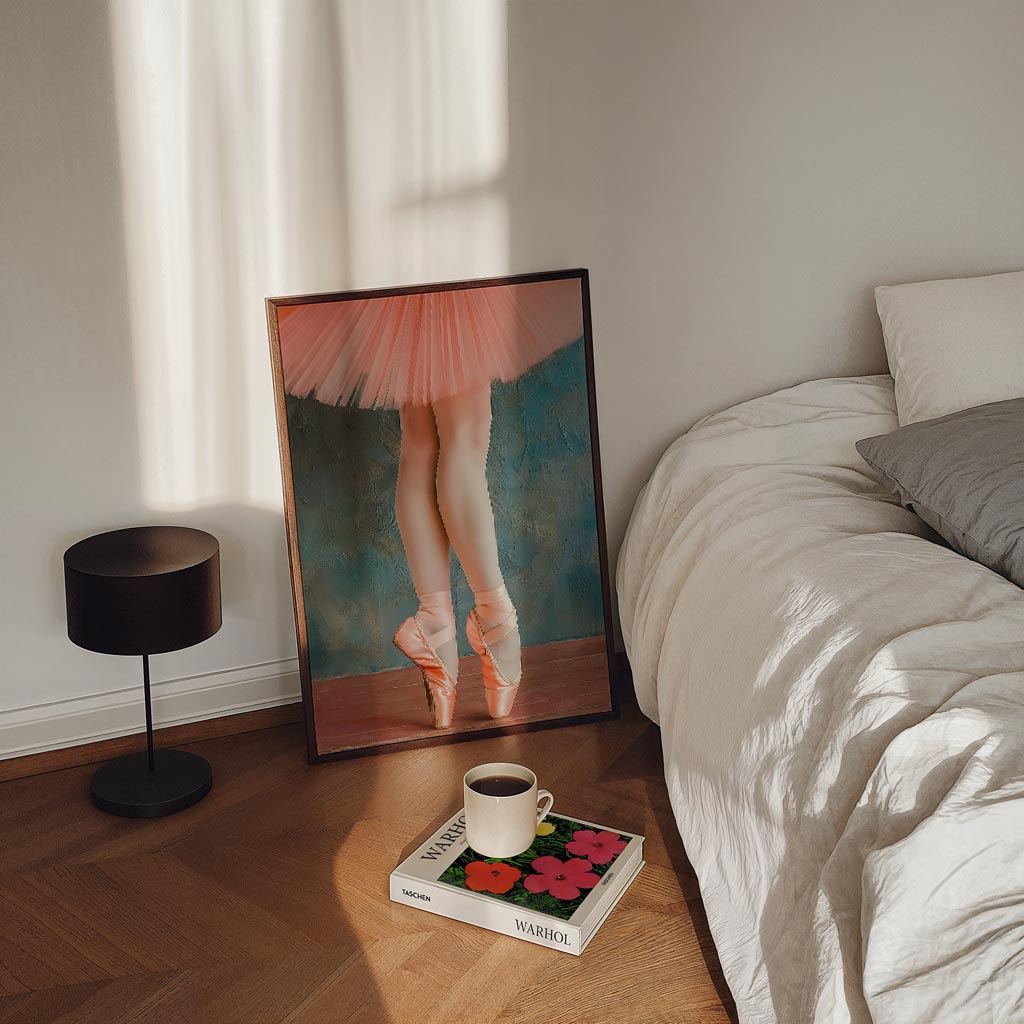 Elegante Balletschoonheid – staande Popart wanddecoratie van WallArtistic
