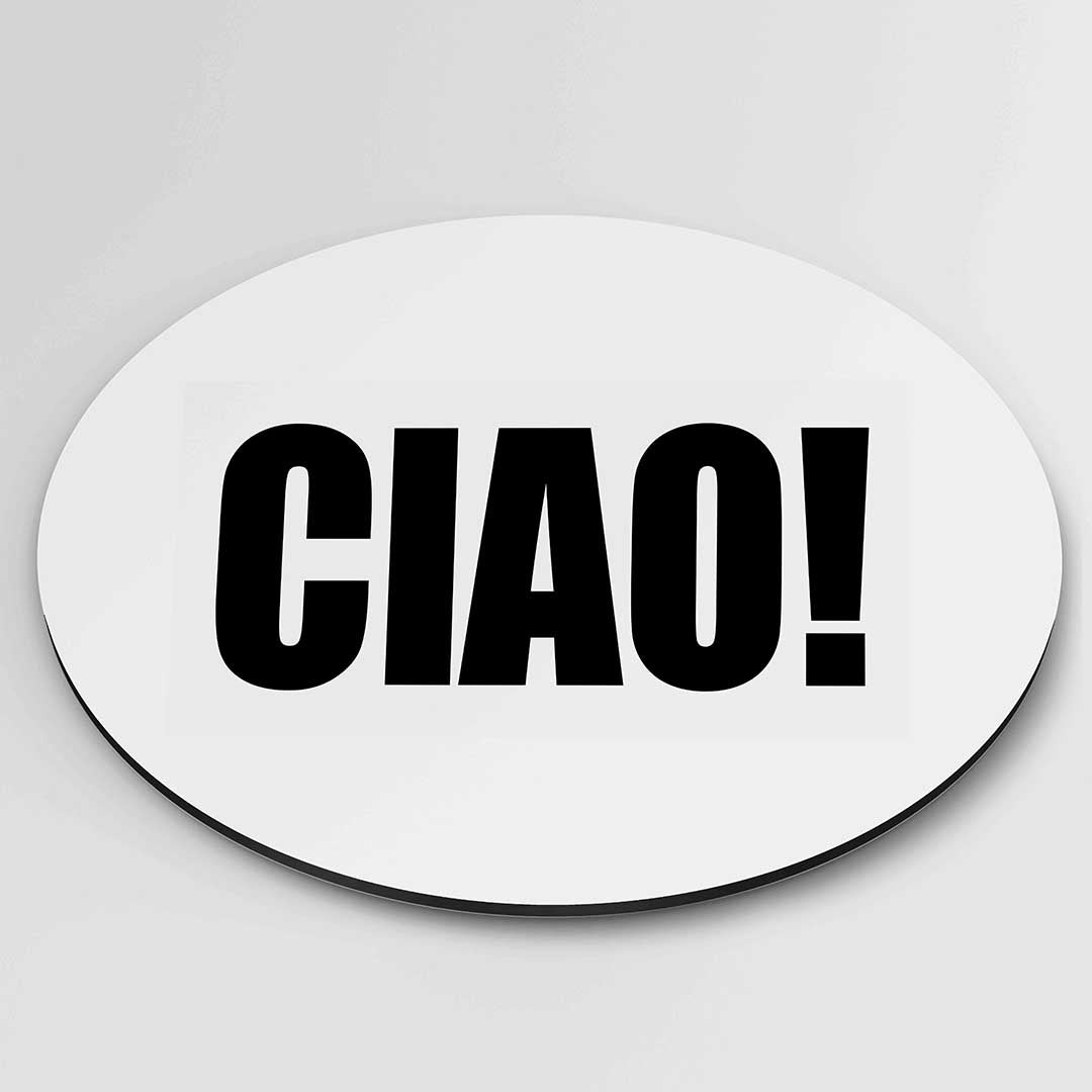 Ciao – ronde textuur wanddecoratie van WallArtistic