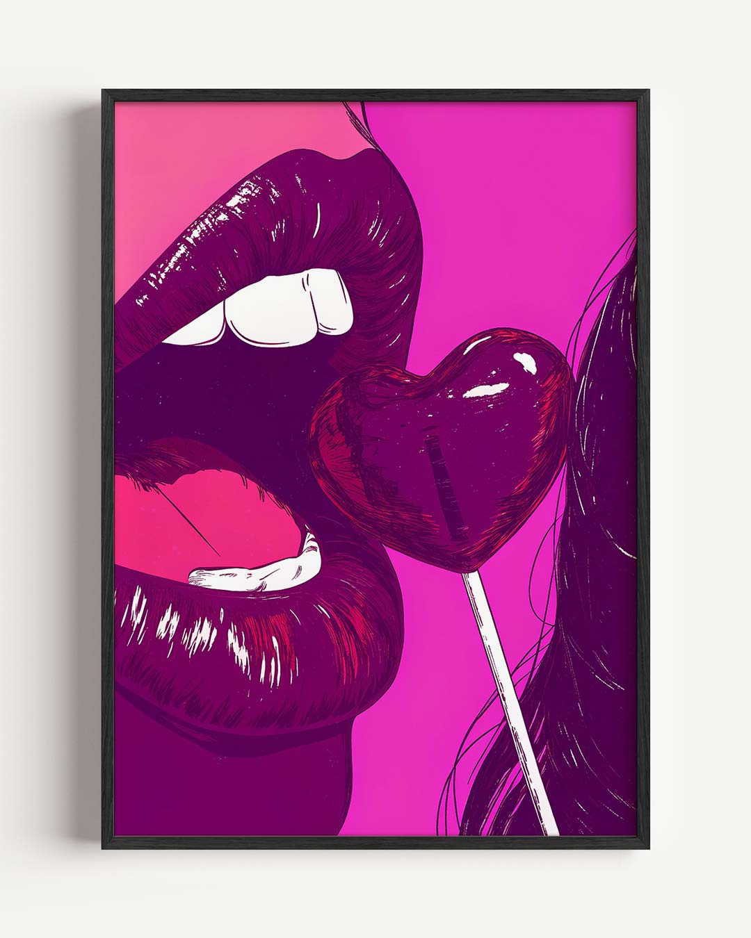 Liefdevolle Lollipop Luxe – zomer portret poster als wanddecoratie
