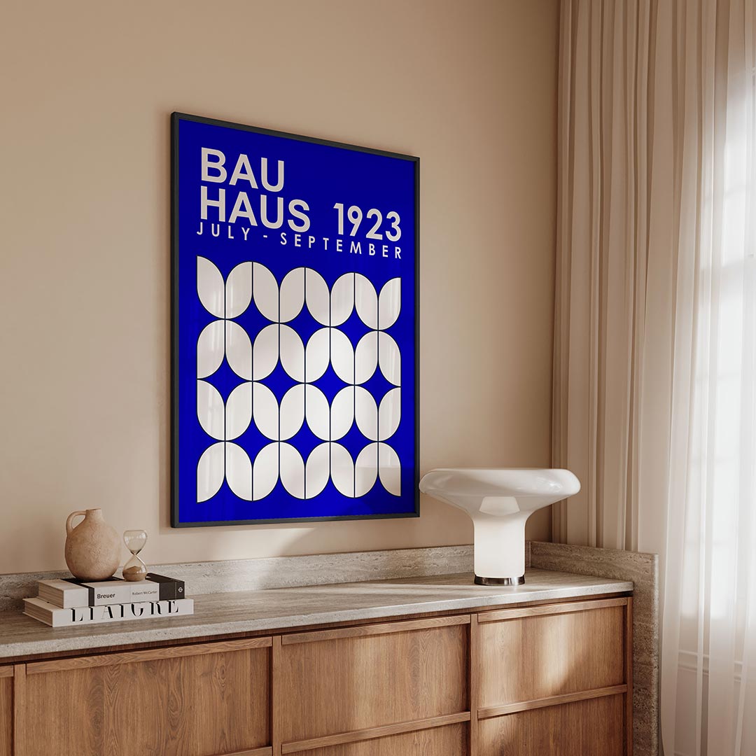 Vorm en kleur – geometrische Bauhaus poster in staand formaat
