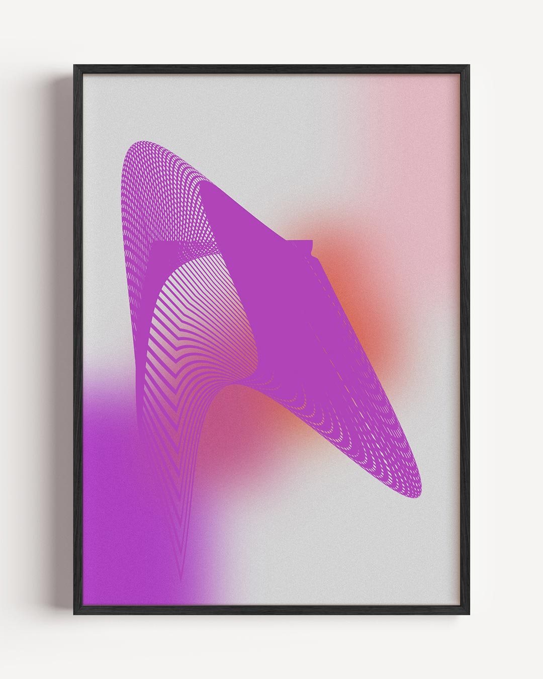 Futuristische Vortex Kunstposter – kleurrijke abstracte portret poster als wanddecoratie