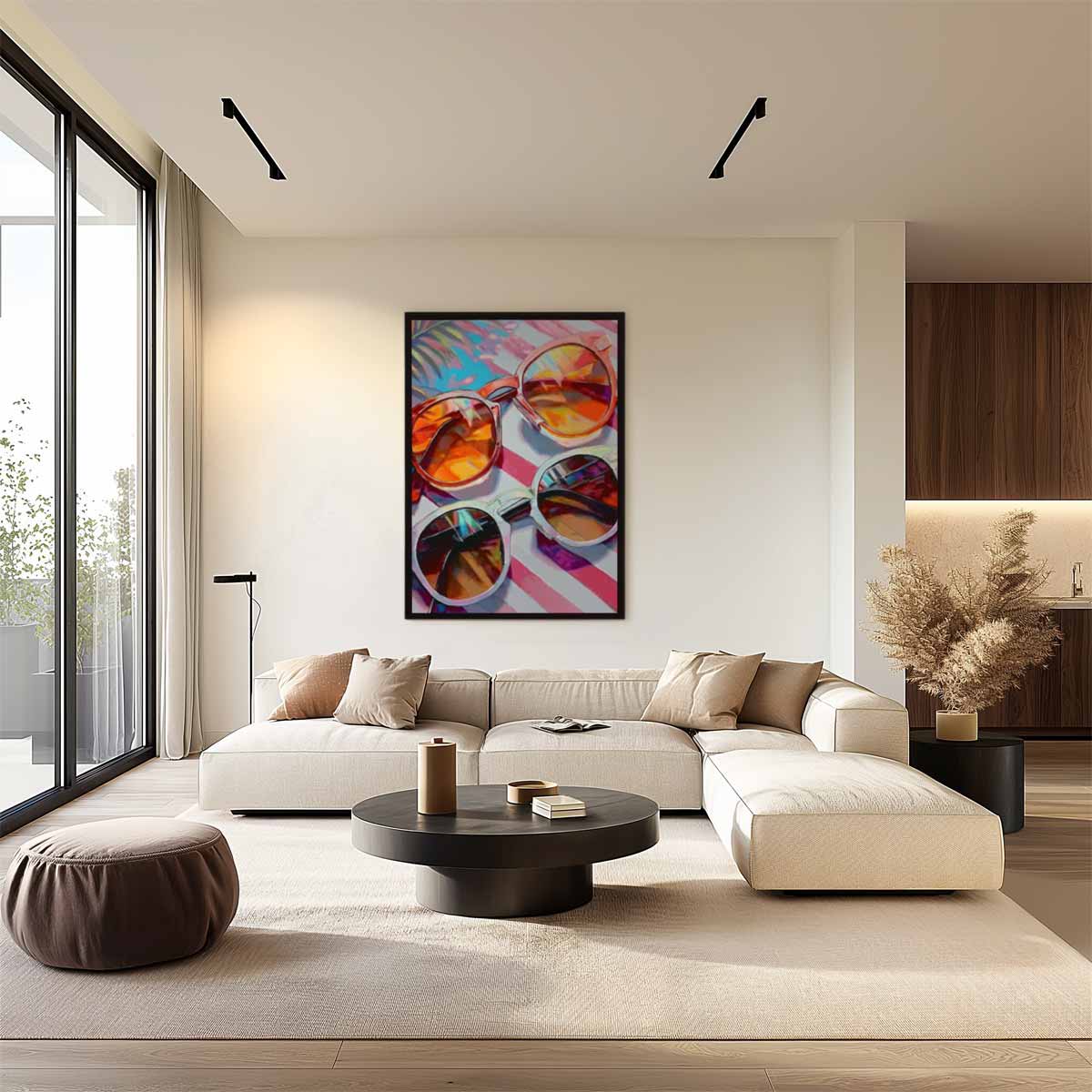 Zonnige Zomerbrillen – staand kunstwerk voor modern interieur