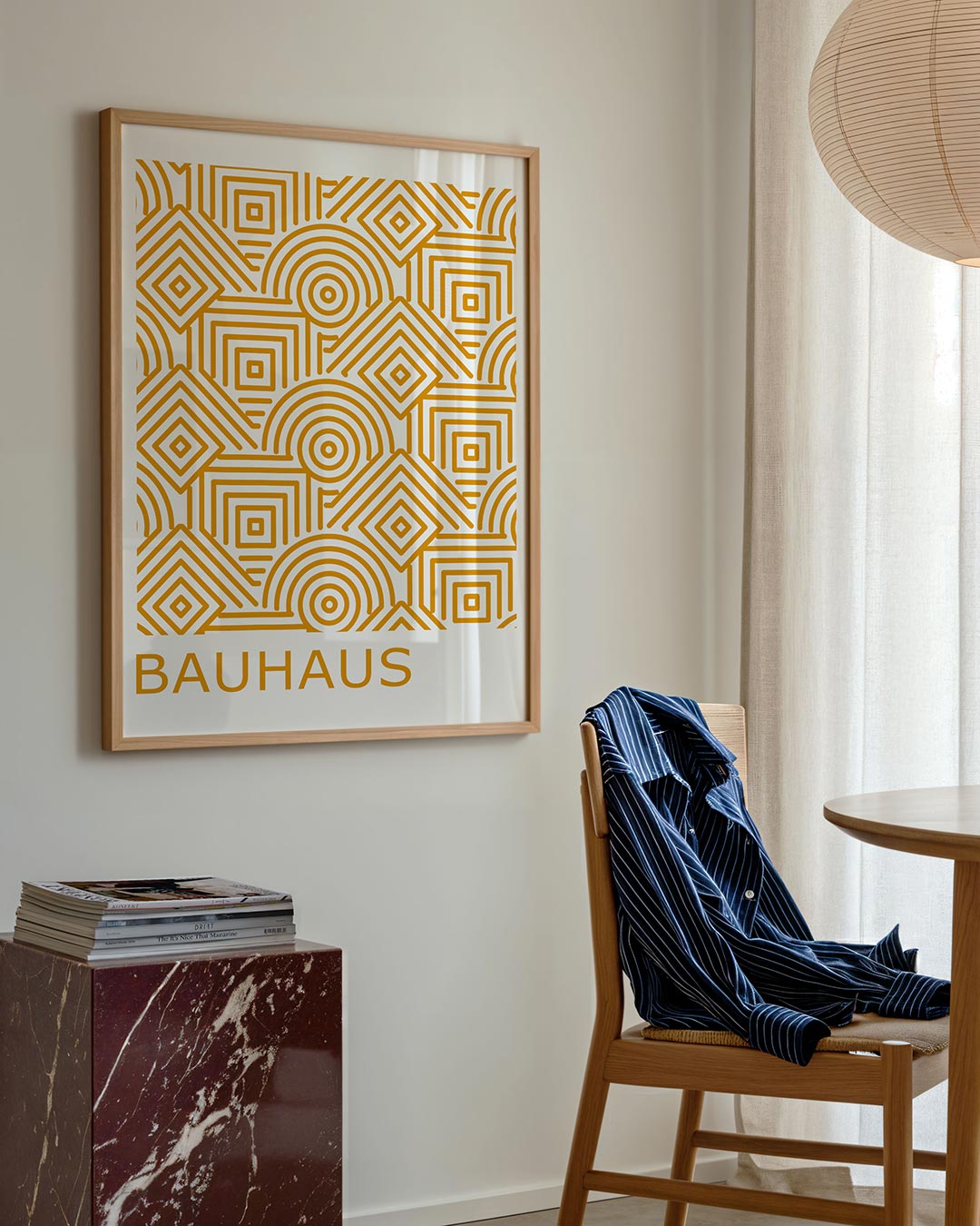 Lijnen en patronen – geometrische poster in Bauhaus-stijl van WallArtistic