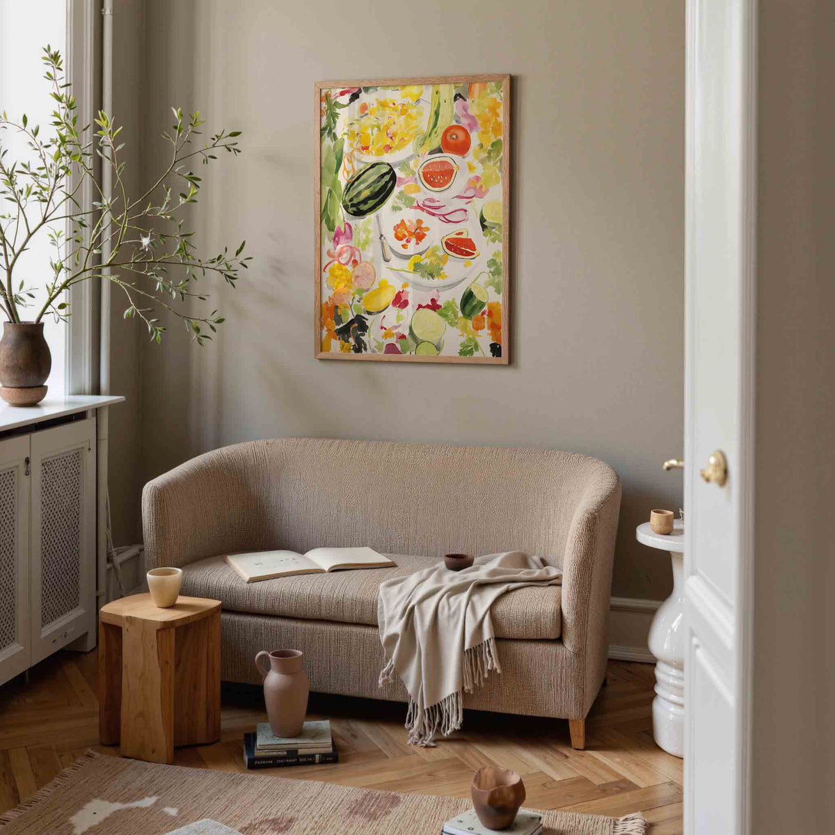 Fruit en groenten – botanische poster in staand formaat