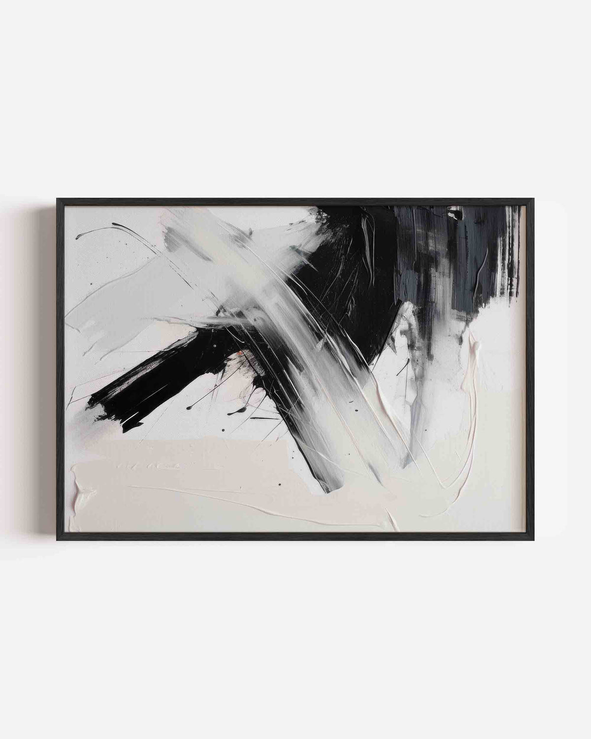 Zwart en wit abstracte – abstracte landscape poster als wanddecoratie